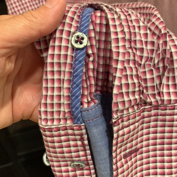 Tommy Bahama Jeans Shirt Island Crafted Button Front Mens Large Long Sleeve Red - Picture 12 of 16